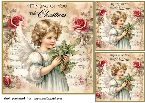 3 Christmas angel card fronts/toppers 9