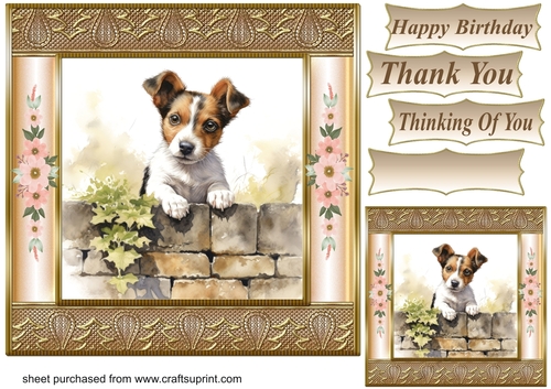 The nosy Jack Russell terrier card front 1