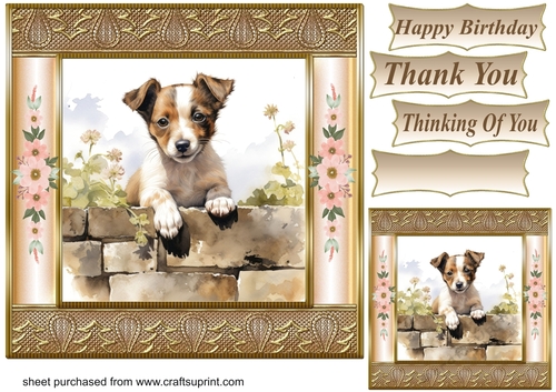The nosy Jack Russell terrier card front 8