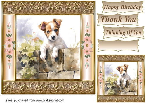 The nosy Jack Russell terrier card front 9