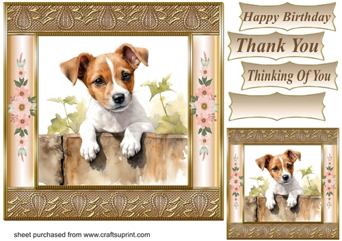 The nosy Jack Russell terrier card front 12