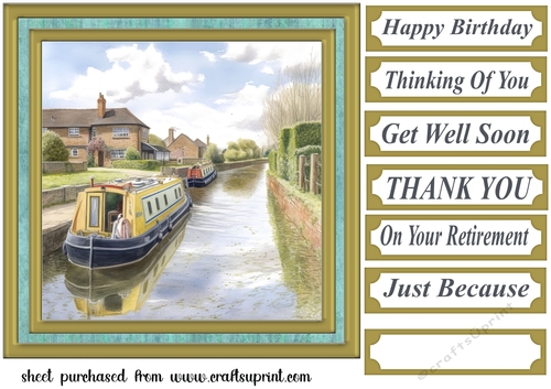 A day on the canal card front 1
