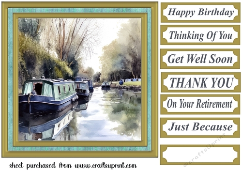 A day on the canal card front 2