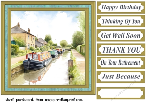 A day on the canal card front 3