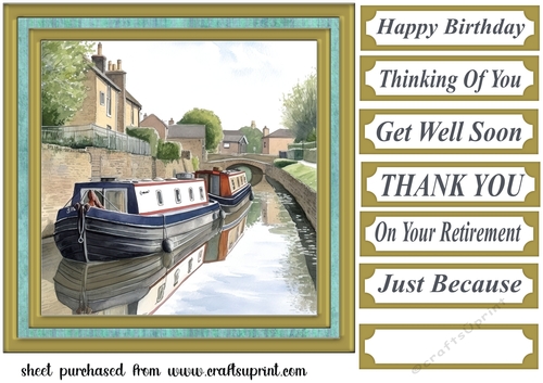 A day on the canal card front 4