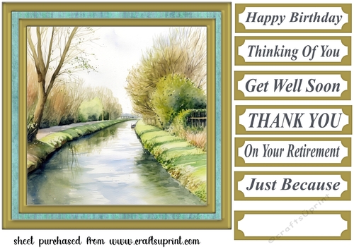 A day on the canal card front 6