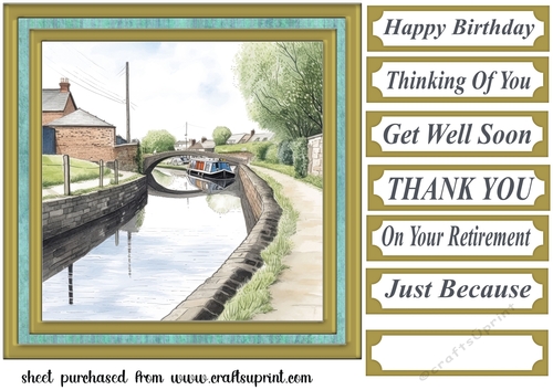 A day on the canal card front 7