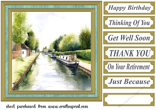 A day on the canal card front 8
