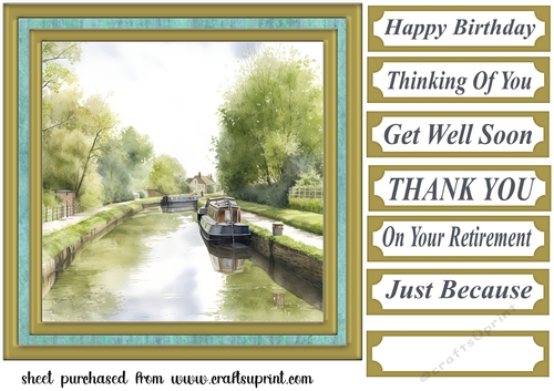 A day on the canal card front 10