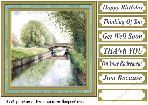 A day on the canal card front 12