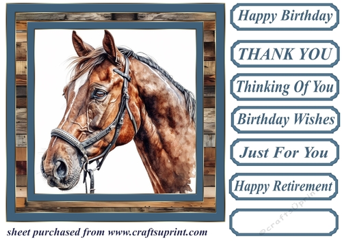 Horse head card front 2
