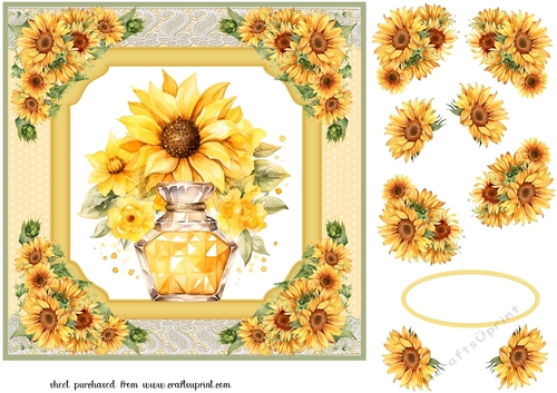 Sunflower perfume card front 5