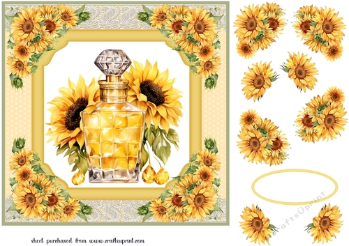 Sunflower perfume card front 7