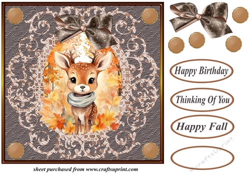 Autumn fawn card front 1
