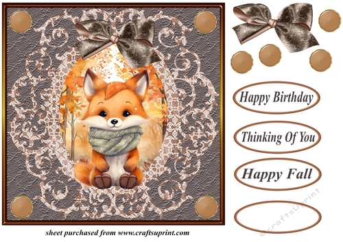 Autumn fox card front 1