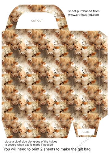 Highland cow gift bag 2