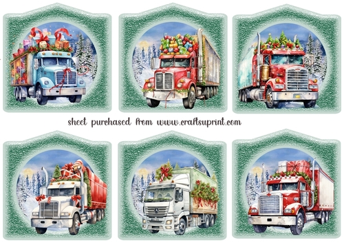 6 Christmas truck toppers 1