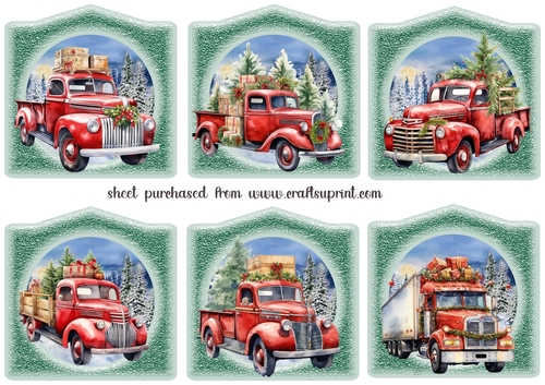 6 Christmas truck toppers 2