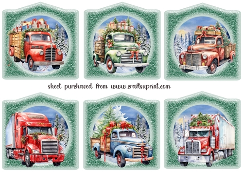6 Christmas truck toppers 3