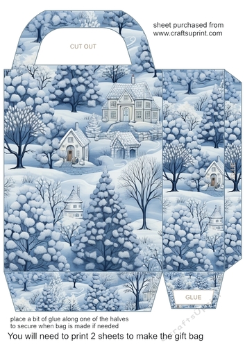 Blue Christmas gift bag 5