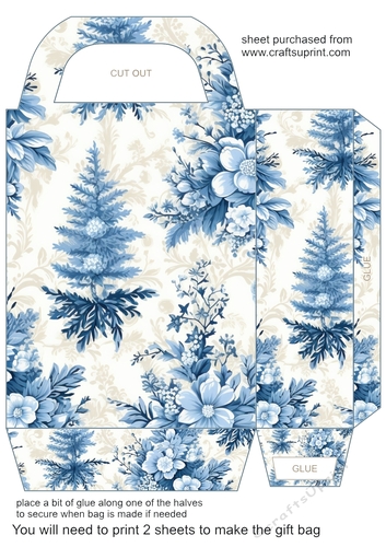 Blue Christmas gift bag 6