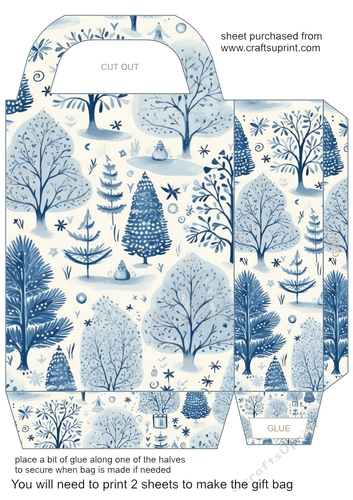 Blue Christmas gift bag 7
