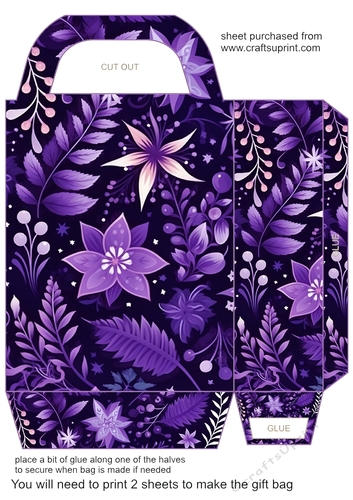 Purple Christmas gift bag 3