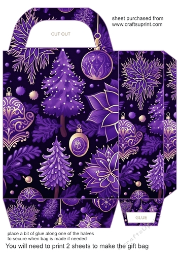 Purple Christmas gift bag 4