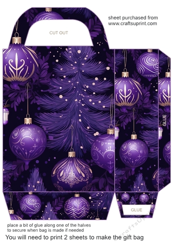Purple Christmas gift bag 5