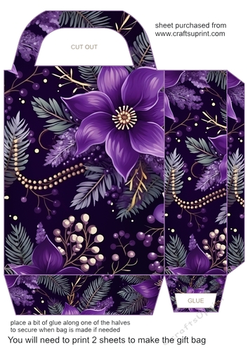 Purple Christmas gift bag 7