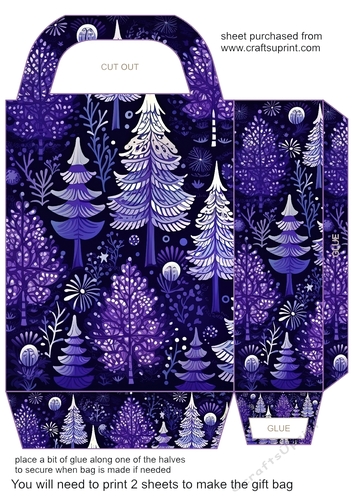 Purple Christmas gift bag 8