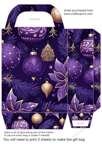 Purple Christmas gift bag 11