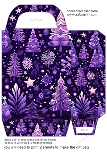 Purple Christmas gift bag 12