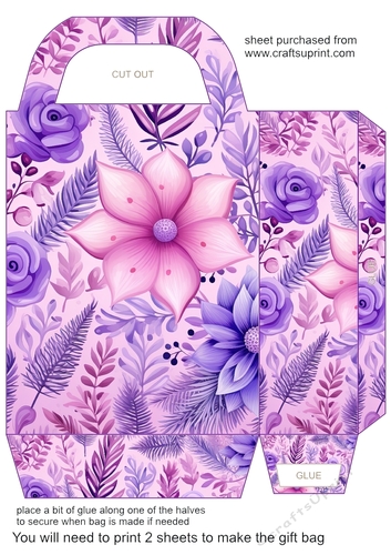 Pink/purple Christmas gift bag 8