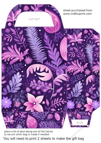 Pink/purple Christmas gift bag 12