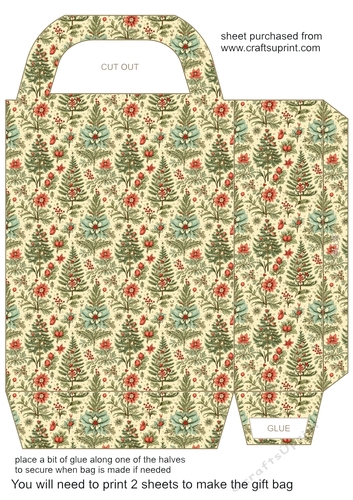 Vintage Christmas gift bag 2