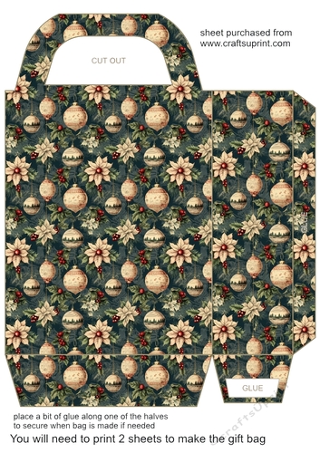 Vintage Christmas gift bag 3