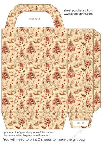 Vintage Christmas gift bag 10