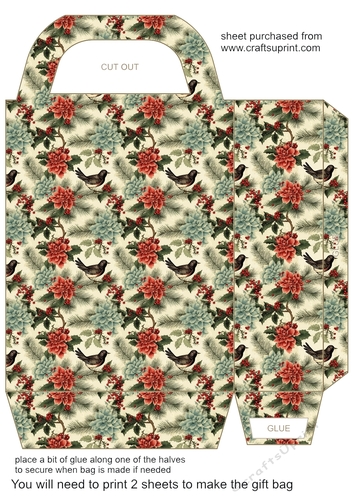 Vintage Christmas gift bag 12