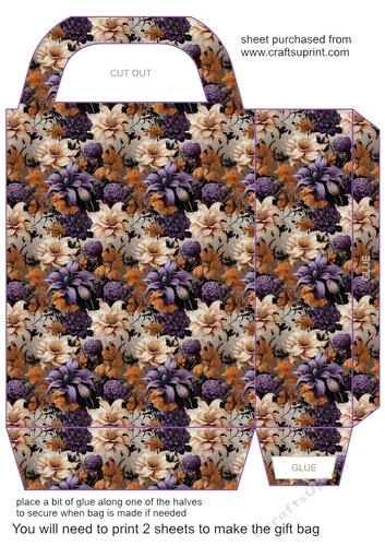 Vintage lilies gift bag 1
