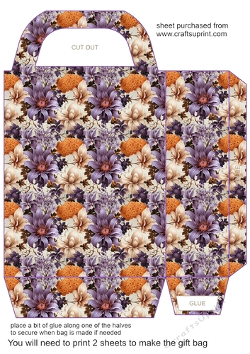 Vintage lilies gift bag 5