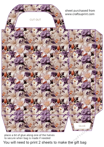 Vintage lilies gift bag 6