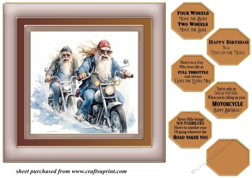 Seniors motorbike ride card front 3