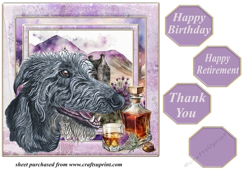 Framed Scottish dogs card front 4