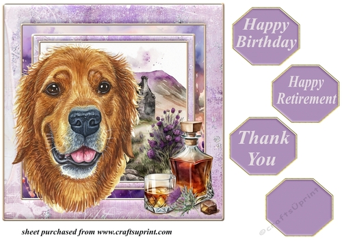 Framed Scottish dogs card front 5