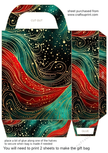 Christmas sparkle gift bag 13