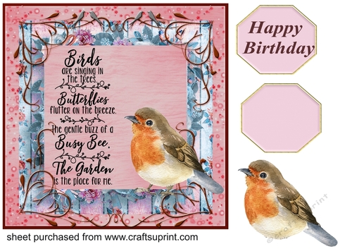 Birds are singing card front 1