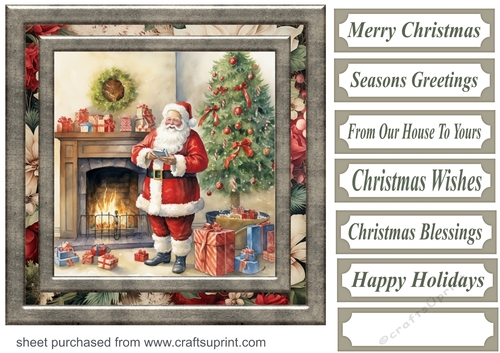Santa scene card front 1