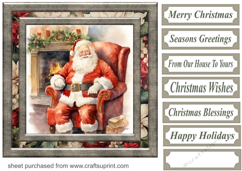 Santa scene card front 2