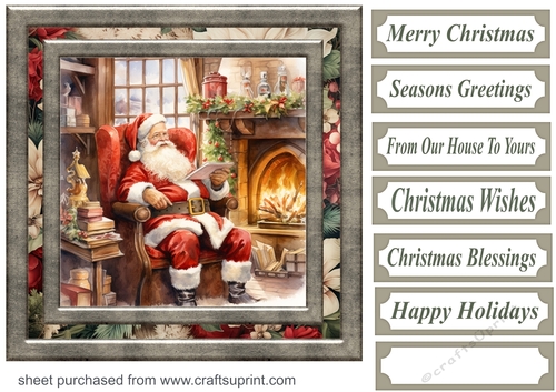 Santa scene card front 3